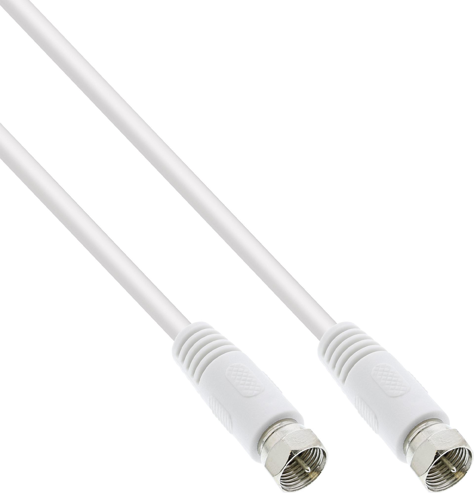 InLine SAT-Anschlusskabel 50 cm 2x F-Stecker >75 dB Weiß