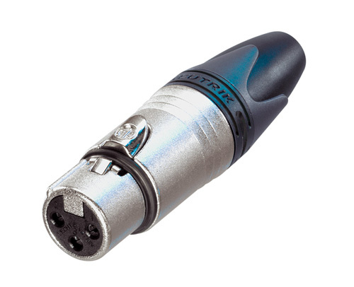 Neutrik XX Series NC3FXX 3-poliges XLR Audio-Stecker Schwarz Silber