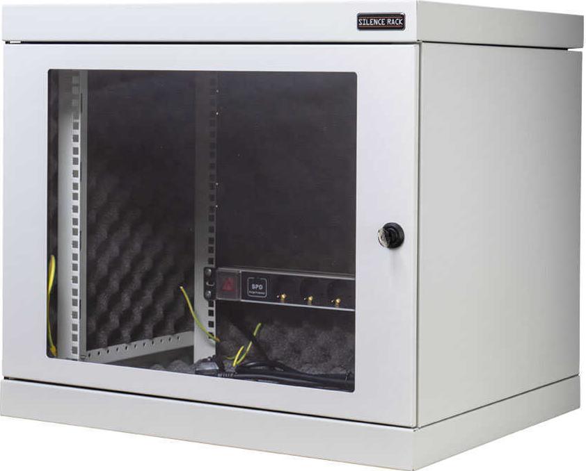IT-BUDGET schallgedämmtes Wandgehäuse 19" 600 x lichtgrau RAL - Wandgehäuse (99SRWV126GG)