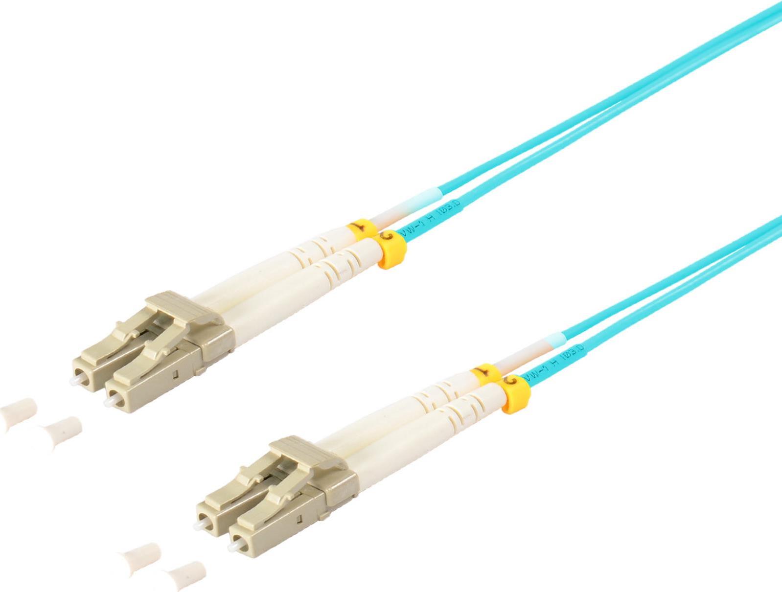 S/CONN maximum connectivity LWL-Duplex Patchkabel LC/LC 50/125µ, OM3, aqua, 3.0 m (77933/3)