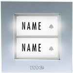 M-E MODERN-ELECTRONICS Klingeltaster KTB 2 Familien Silber beleuchtet (KTB-2 S)