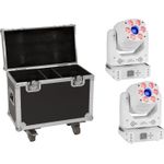 EUROLITE Set 2x LED TMH-H90 Hybrid Moving-Head Spot/Wash COB ws + Case (20000922)