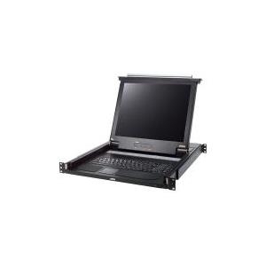 ATEN CL1000M KVM-Konsole, 43cm LCD, VGA, PS/2-USB, Tastaturlayout Französisch (CL1000M F)