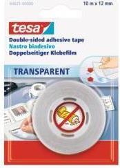 tesa® Doppelseitiges Klebeband (L x B) 10 m x 12 mm Transparent PP 64621 Inhalt: 1 Rolle(n) (64621-00000-04)
