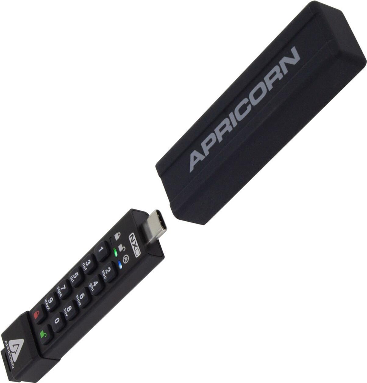 Apricorn Aegis Secure Key 3NXC 32 GB USB-Flash-Laufwerk USB-C 3.2 Gen 1 Schwarz