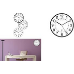 UNiLUX Wanduhr/Funkuhr "WAVE", Durchmesser: 300 mm, schwarz funkgesteuert, große Zahlen für gute Lesbarkeit - 1 Stück (400094561)