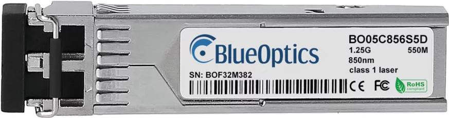 Kompatibler Netscout 321-0435 BlueOptics BO05C856S5D SFP Transceiver, LC-Duplex, 1000BASE-SX, Multimode Fiber, 850nm, 550M, DDM, 0°C/+70°C (321-0435-BO)