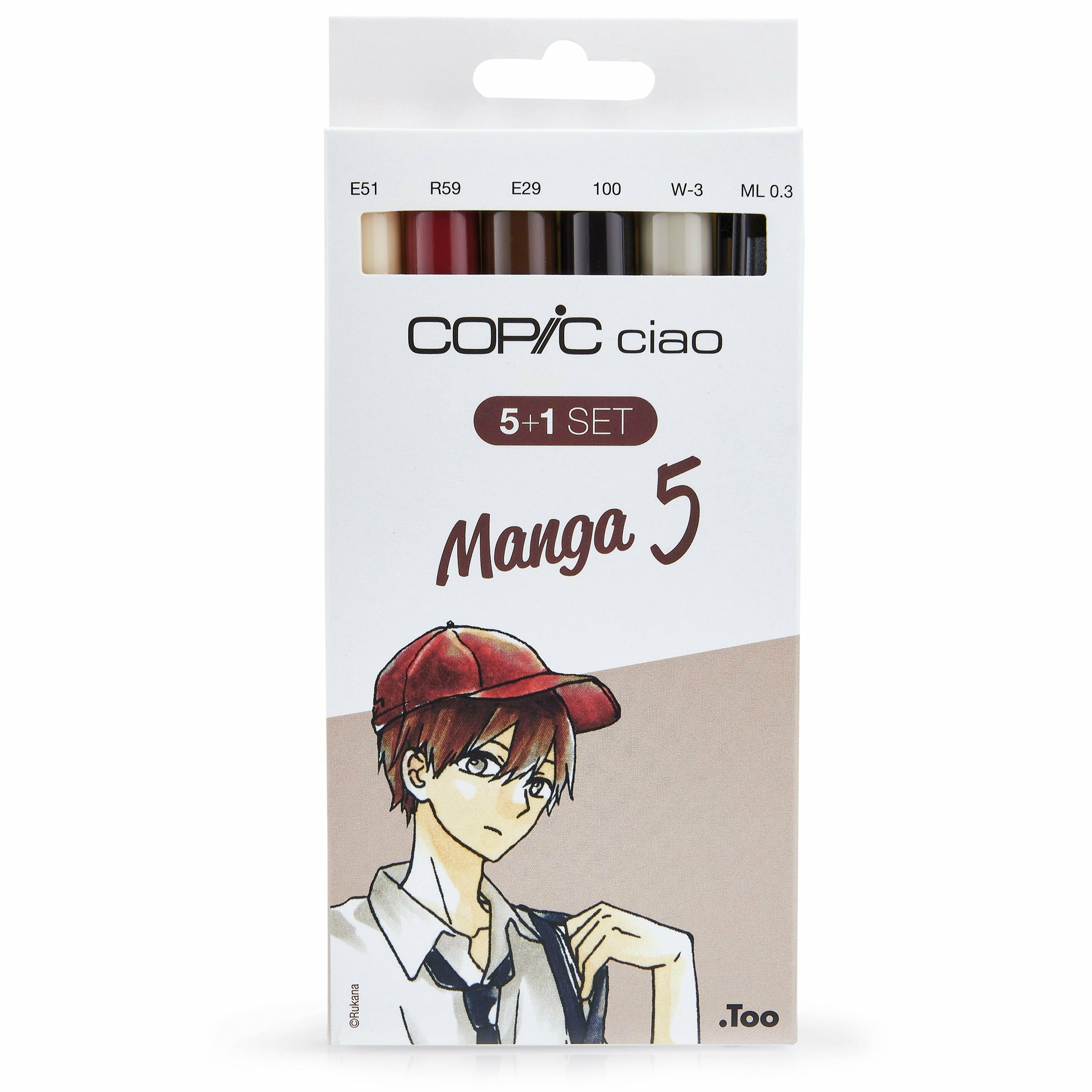 COPIC Ciao Manga 5 5+1 Set Marker, Mehrfarbig