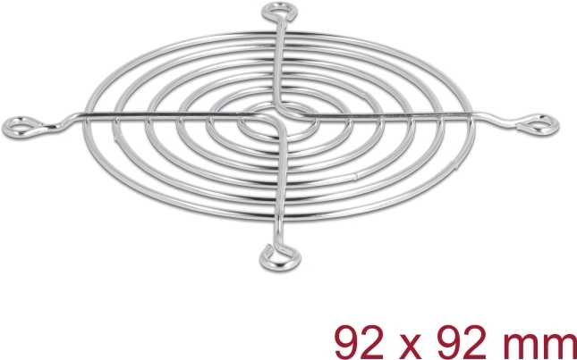 Delock Lüftergitter 92 x 92 mm silber (67307)