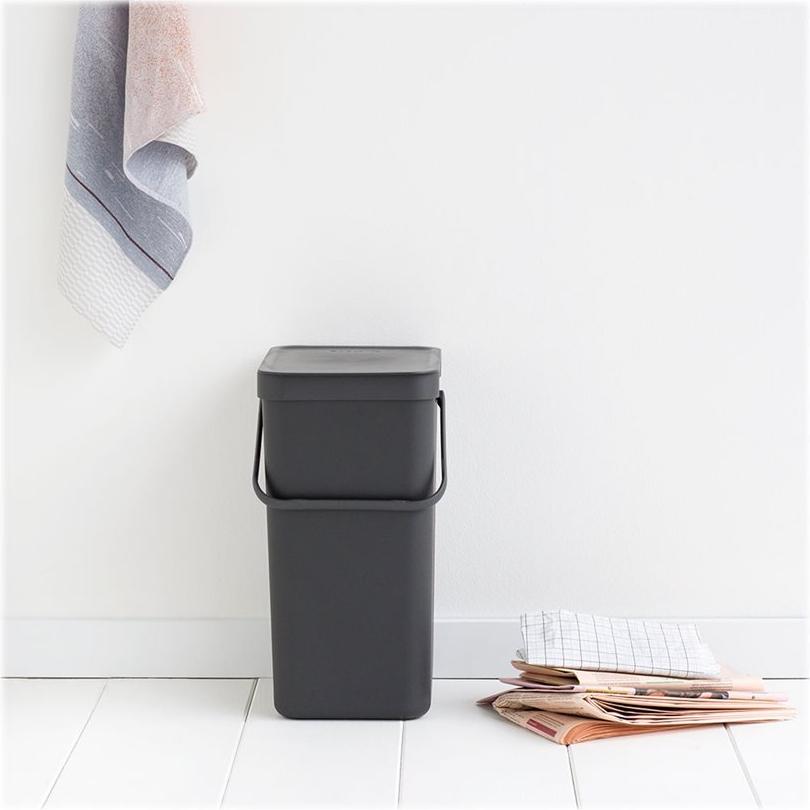 Brabantia Sort & Go Mülleimer 16 l Rechteckig Grau