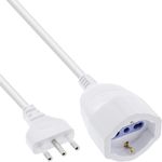 InLine Strom-Verlängerung Schutzkontakt ITALIEN Stecker L / Buchse F (16403I)