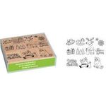 HEYDA Motivstempel-Set "Xmas Patches", in Klarsicht-Box Holzstempel sortiert in unterschiedlichen Größen, - 1 Stück (204888680)
