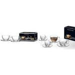 Ritzenhoff & Breker Cappuccino-Set BARISTA, 4-teilig aus Klarglas, spülmaschinenfest, Cappuccinotasse 220 ml, - 1 Stück (822021)