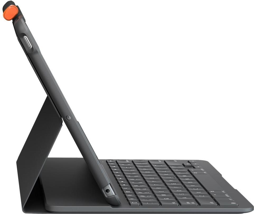 Logitech Slim Folio Tastatur und Foliohülle QWERTZ Oxford Gray