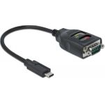 Delock Adapter USB Type-C to 1 x Serial RS-232 DB9 with 15 kV ESD protection (64038)