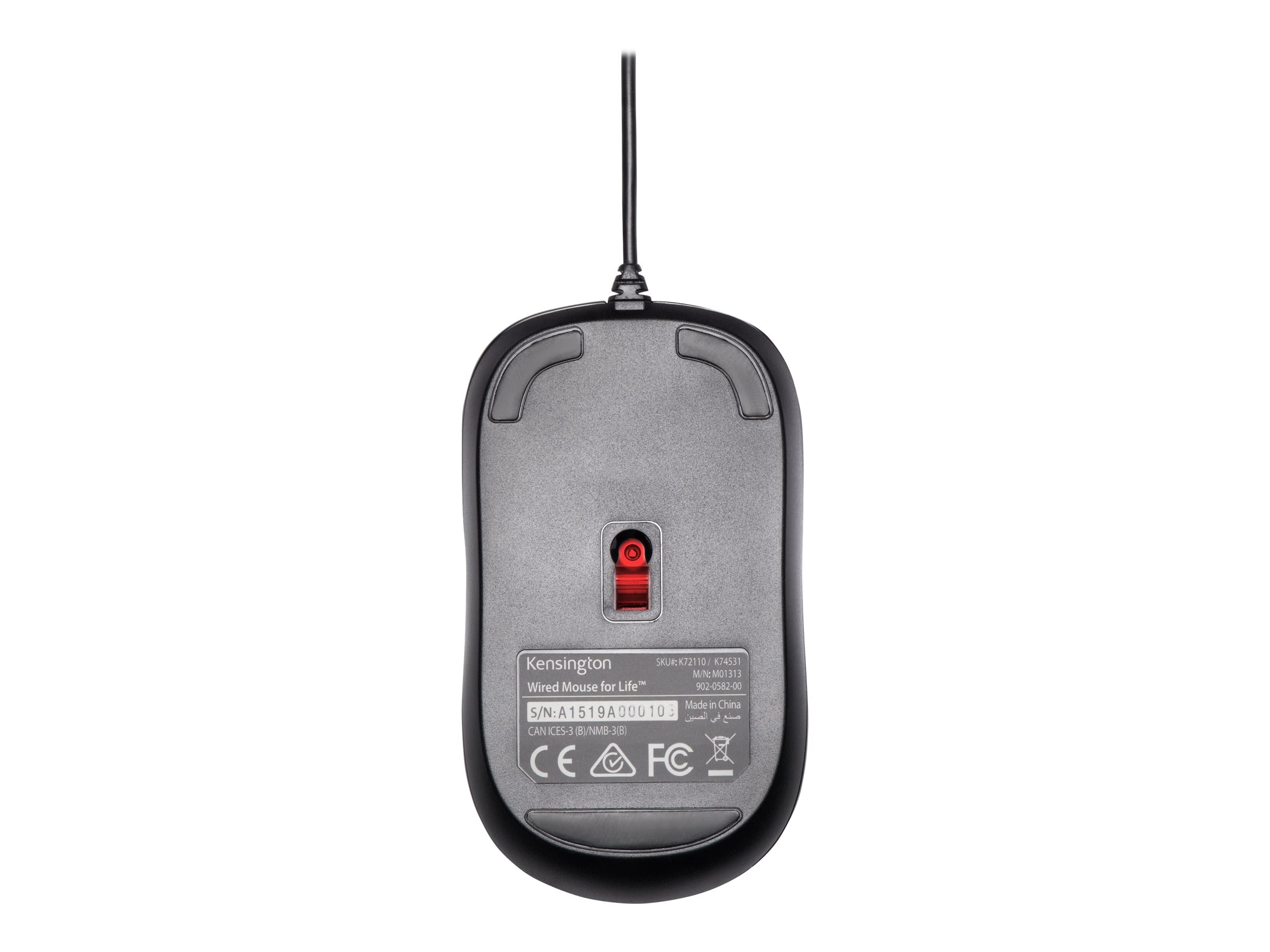 Kensington ValuMouse Kabelgebundene Maus USB Optisch 3 Tasten Schwarz