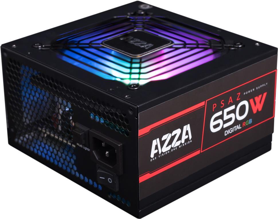 Azza PSAZ-650W(ARGB) Netzteil 20+4 pin ATX ATX Schwarz (PSAZ 650W-ARGB)