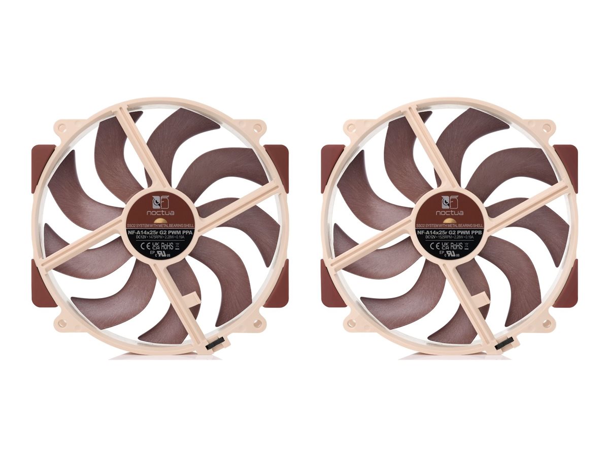 Noctua NF-A14X25R G2 PWM SX2-PP 140 mm Lüfterset Braun, Beige