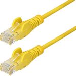 StarTech.com 2.5m Yellow Slim CAT6 Ethernet Cable, Snagless, 28AWG, LSZH (N6PAT250CMYLS)