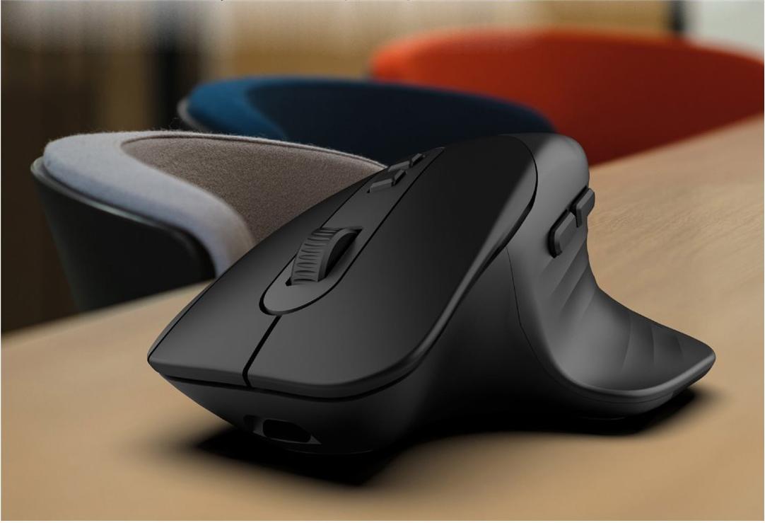 INCA Maus IWM-553S Ergonomisch, wireless, BT1 5.0+BT2 5.0 (IWM-553S)