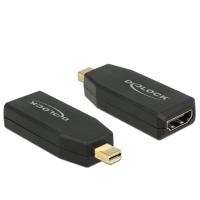 Delock Adapter mini DisplayPort 1.2 Stecker > HDMI Buchse 4K Aktiv schwarz (65581)