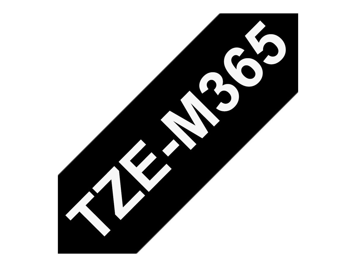 Brother TZe TZe-M365 Laminierter Farbband 36 mm 8 m Weiß auf Schwarz Matt