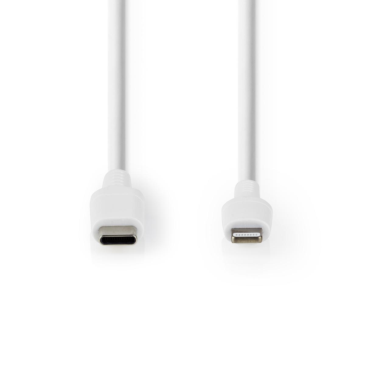 Nedis Lightning-Kabel 1 m USB-C zu Lightning Weiß
