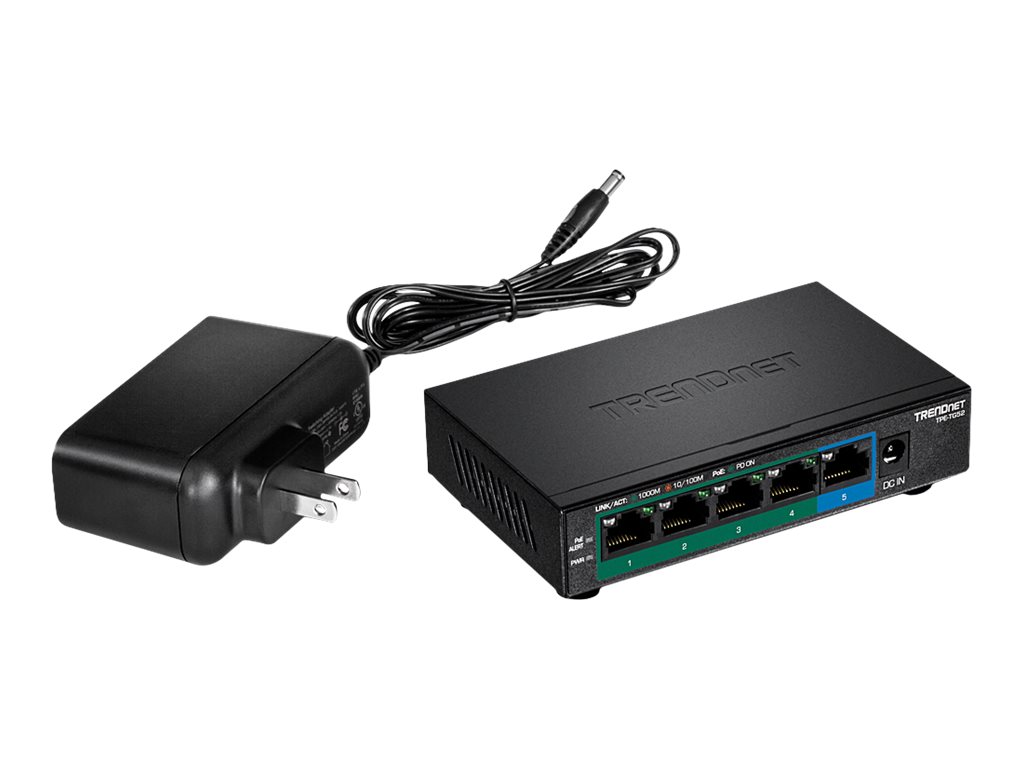 TRENDnet TPE TG52 5-Port Gigabit PoE+ Switch Schwarz