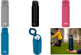 THERMOS Isolier-Trinkflasche Ultralight, 0,75 Liter, pink Farbe: deep pink mat, matte Optik, vakuumisolierter - 1 Stück (4035.244.075)