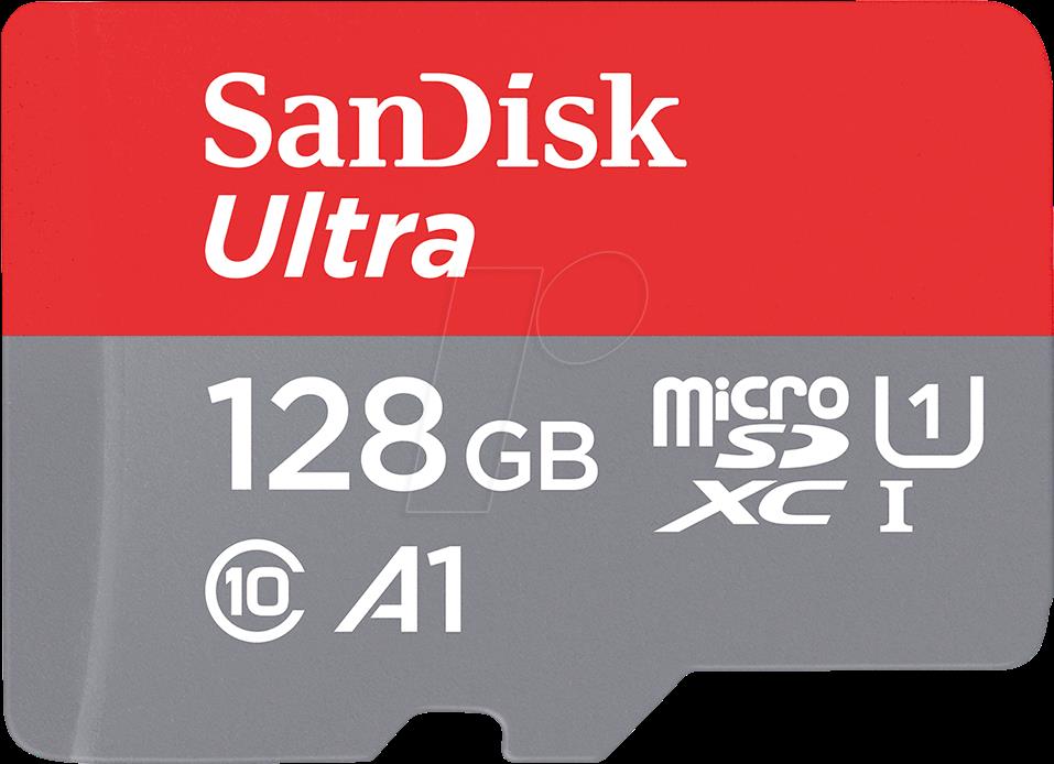 SANDISK SDSQUNR128GGN6TA - microSDXC-Speicherkarte 128GB, Ultra (SDSQUNR-128G-GN6TA)