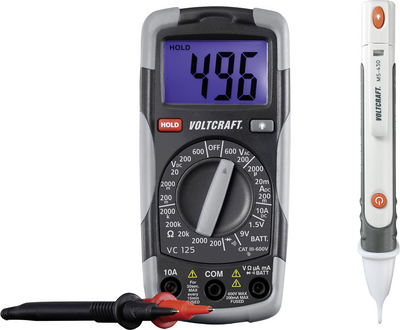 VOLTCRAFT DT-TEST-KIT 150 Hand-Multimeter digital CAT III 600 V Anzeige (Counts): 2000 (1214405)