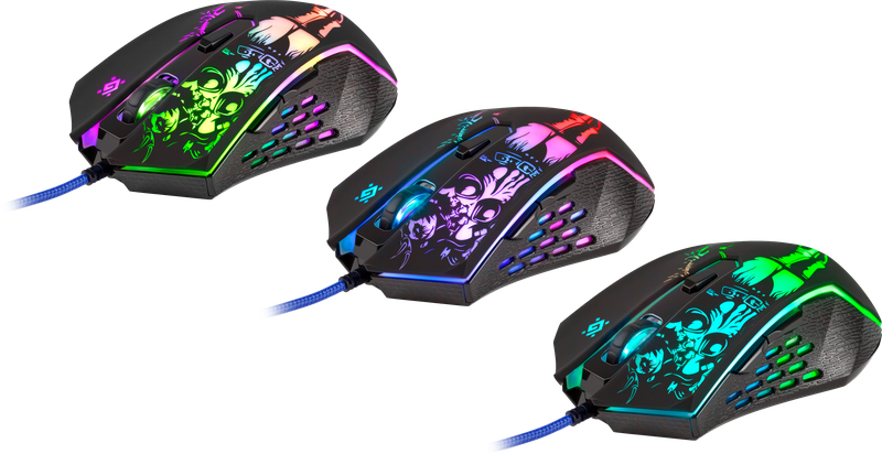 Defender GM-933 Sin'Sister Gaming Maus kabelgebunden 7200 dpi 6 Tasten Schwarz
