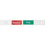 FRANKEN Hinweisschild "Frei-Besetzt" (B)102 x (H)27,4 mm manuelle Besetztanzeige Deutsch, aus Aluminium - 1 Stück (BS0117)