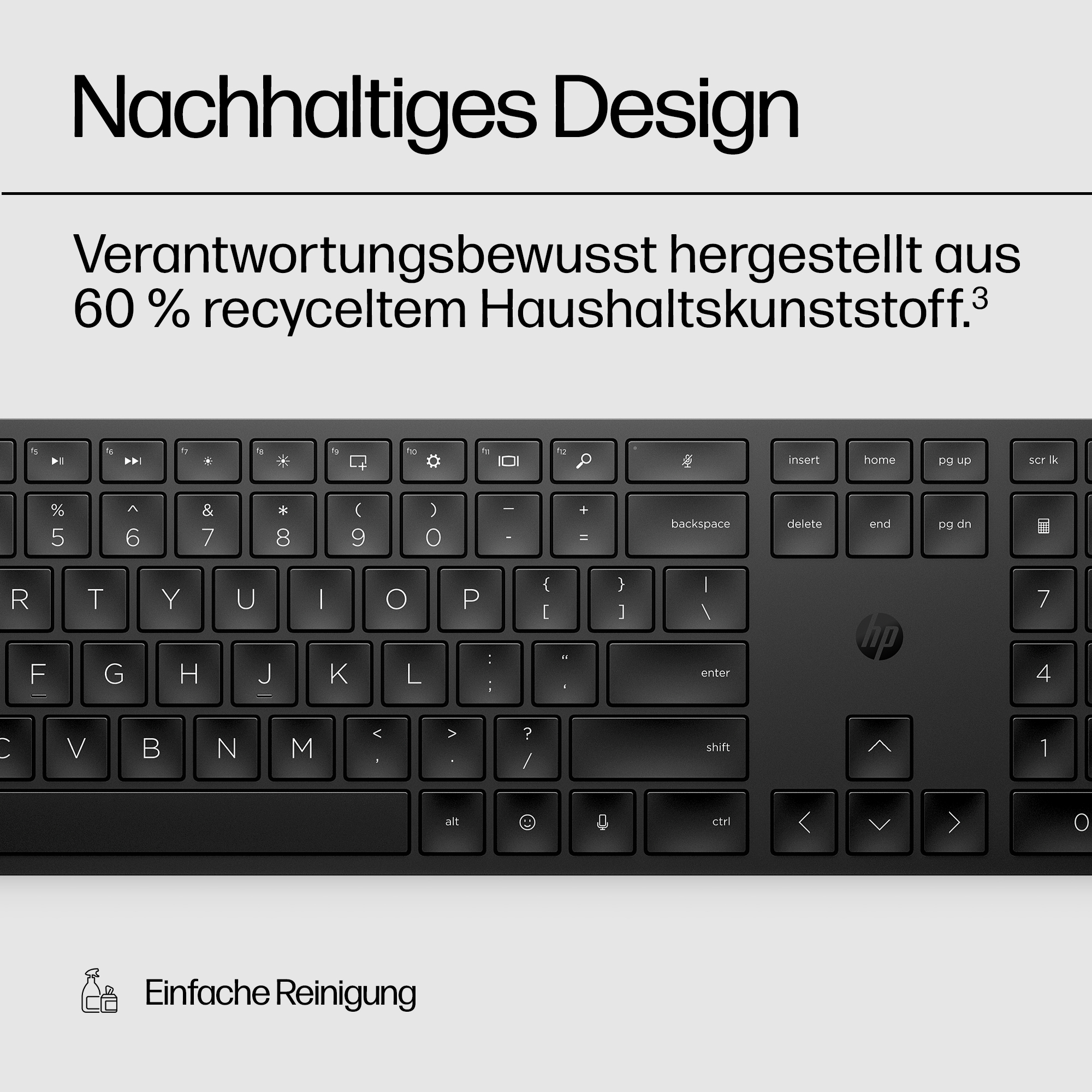 HP 450 Wireless Tastatur Schwarz