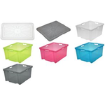 keeeper Aufbewahrungsbox "franz", 44 Liter, crystal-grey transparent, leer platzsparend nestbar, besonders stabil - 1 Stück (1027582700000)