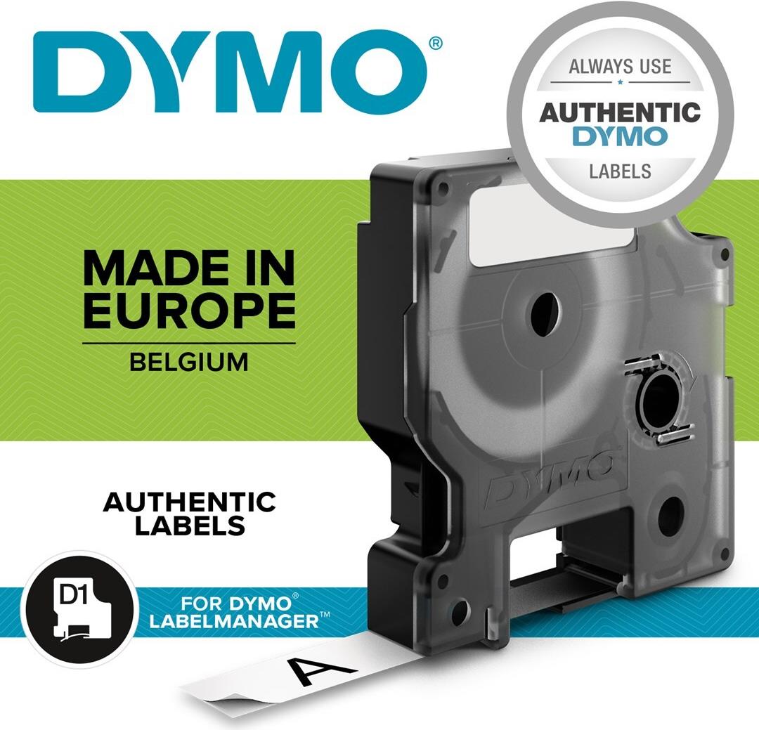 DYMO D1 Etikettenband 9 mm x 7 m Schwarz auf Gelb