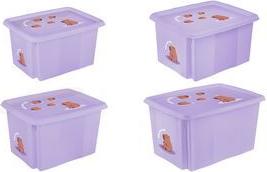 keeeper Aufbewahrungsbox karolina "Capybara", 45 Liter Dreh-/Stapelbox mit Deckel, aus PP, soft purple, mit - 1 Stück (1224352533700)