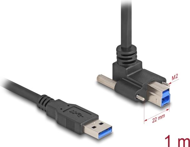 Delock USB 5 Gbps Kabel Typ-A Stecker gerade zu Typ-B mit Schraubenabstand (80480)