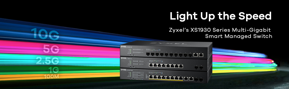Zyxel XS1930-12HP 12-Port Multi-Gigabit Smart Managed Switch PoE++ 375W Schwarz