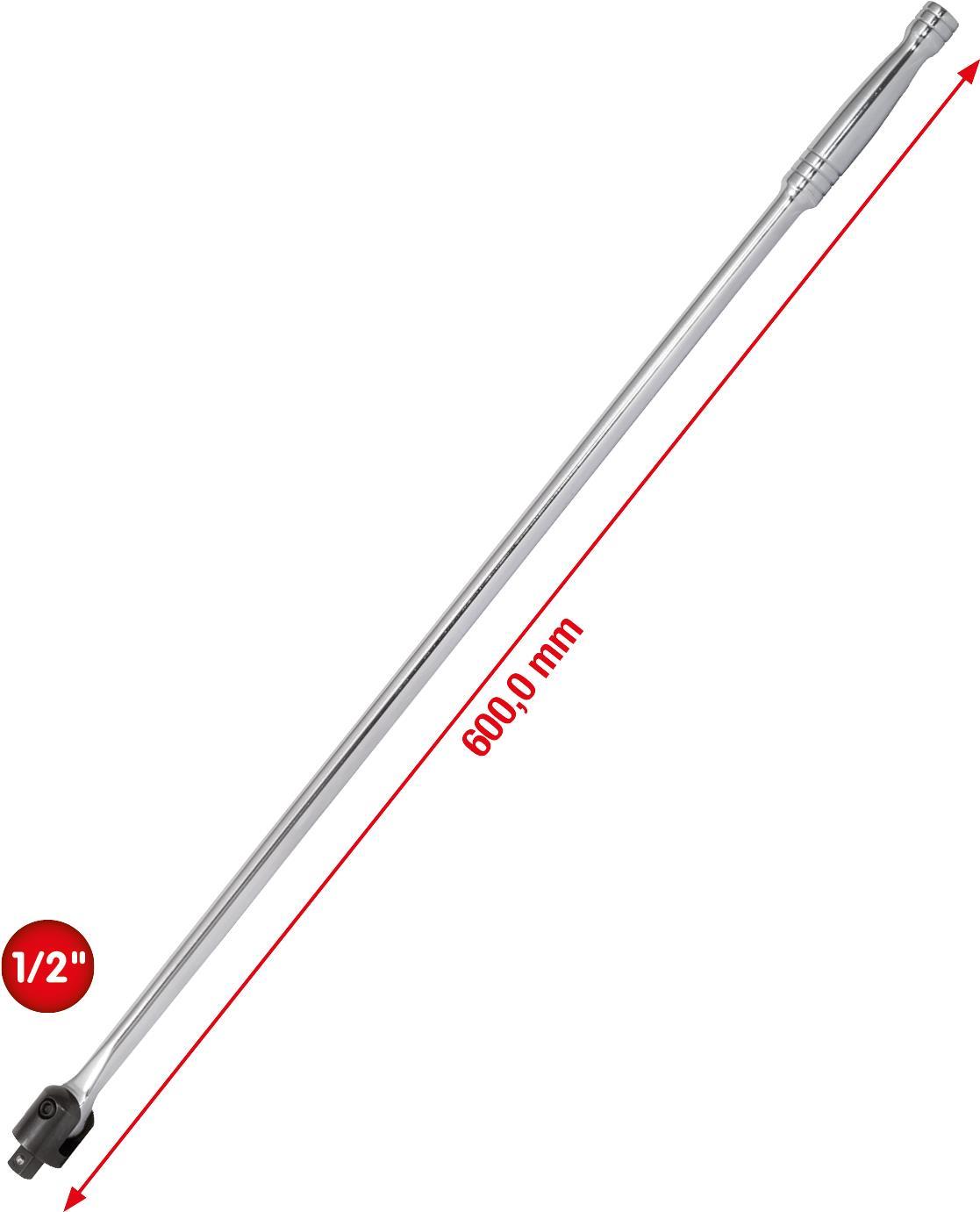 KS TOOLS 1/2" CHROMEplus Gelenk-Steckgriff, 600mm (918.1292)