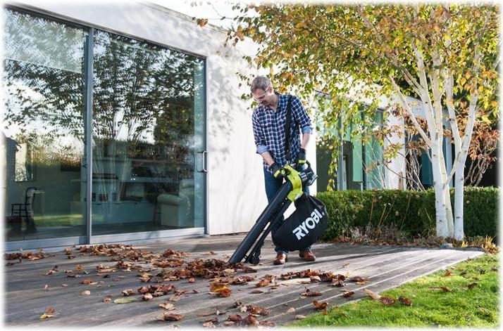 Ryobi One+ OBV18 Akku-Laubbläser & Laubsauger 18 V 201 km/h Schwarz/Gelb
