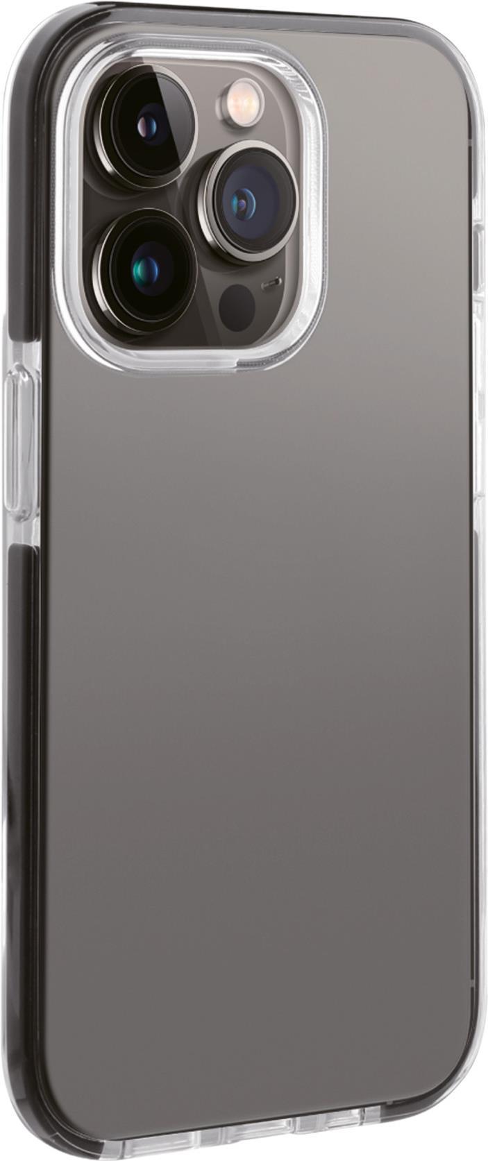 Vivanco Rock Solid. Etui-Typ: Cover, Markenkompatibilität: Apple, Kompatibilität: iPhone 14 Pro Max, Maximale Bildschirmgröße: 17 cm (6.7" ), Oberflächenfärbung: Monochromatisch, Produktfarbe: Schwarz, Transparent (RSCVVIPH14PMT)