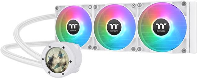Thermaltake TH360 V2 Ultra ARGB. Typ: Liquid cooling kit, Lüfterdurchmesser: 36 cm, Maximaler Luftstrom: 57,05 cfm, Minimum Luftdruck: 2,23 mmH2O. Produktfarbe: Weiß (CL-W405-PL12SW-A)