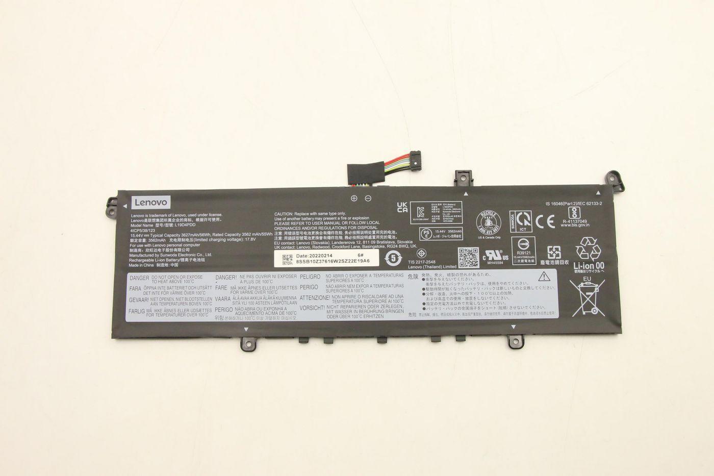 Lenovo TP1314 SD/C L19D4PDD 15.44V56Wh4cellbty (5B10Z37617)