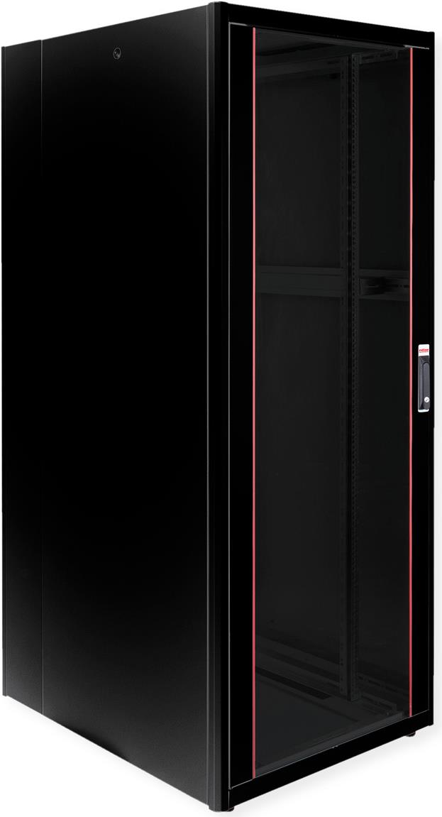 ROLINE 19 Zoll Netzwerkschrank Basic 42 800x1000 BxT Glastür schwarz (26.21.0213)