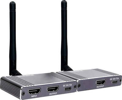 SpeaKa Professional SP-WLME-400 HDMI-Funkübertragung (Set) 180 m 5 GHz 1920 x 1080 Pixel durchgeschleifter HDMI-Ausgang (SP-13748832)