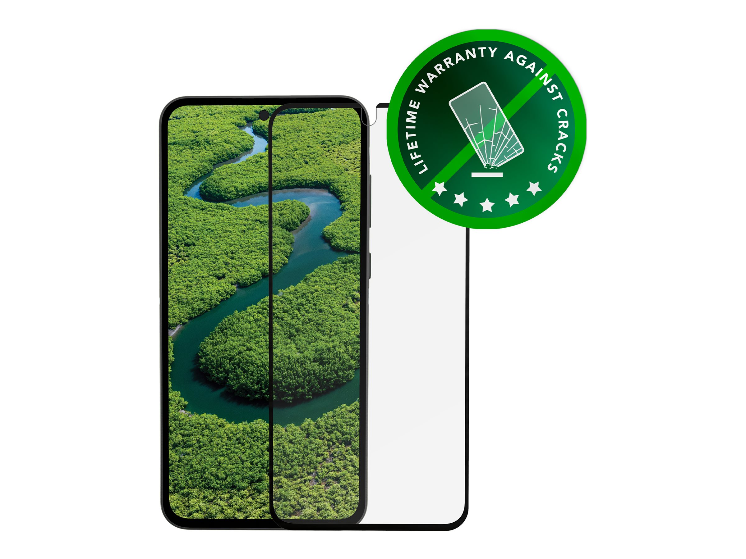 dbramante1928 Eco-Shield Bildschirmschutz Samsung Galaxy A55 Antibakteriell Schwarz/Transparent