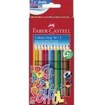 FABER-CASTELL Dreikant-Buntstifte Colour GRIP, Promoetui dreieckig, farbig lackiert, Soft-Grip-Zone, Länge: 175 mm, - 1 Stück (201585)
