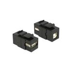 Delock Keystone Modul USB 2.0 A Buchse > USB 2.0 B Buchse schwarz (86370)