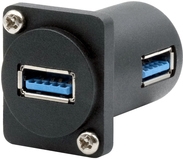 EXSYS GmbH D-Typ Adapter USB-A Buchse zu Buchse 90°, USB 3.2 Gen 1 (EX-49154)